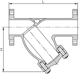 5A雙相鋼Y型過濾器結(jié)構(gòu)示意圖