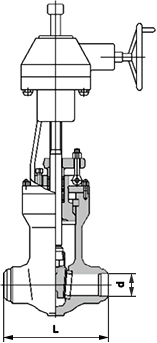 磅級電站閘閥結(jié)構(gòu)示意圖