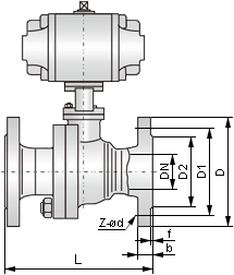 不銹鋼氣動球閥結(jié)構(gòu)示意圖