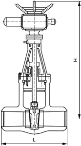 電動電站閘閥結構示意圖