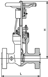 美標電站閘閥結構示意圖