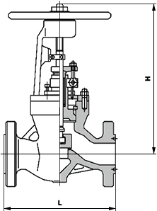 美標(biāo)電站截止閥結(jié)構(gòu)示意圖