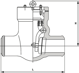 高溫高壓止回閥結構示意圖