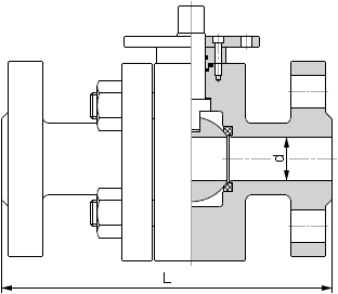 氣動高壓球閥結(jié)構(gòu)示意圖