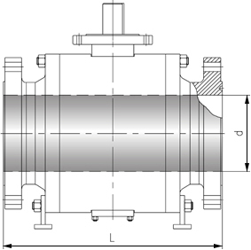 C-276球閥結構示意圖