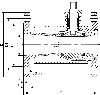 氣動保溫球閥結構示意圖