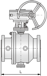 夾套固定球閥結(jié)構(gòu)示意圖
