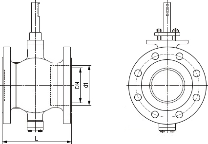 保溫V型球閥結構示意圖