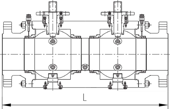DBB球閥結(jié)構(gòu)示意圖